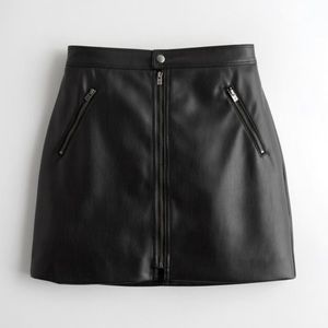 Hollister High-Waisted Faux Leather Mini Skirt